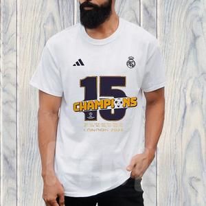 Real Madrid Adidas 2024 Uefa Champions League Champions Tshirt